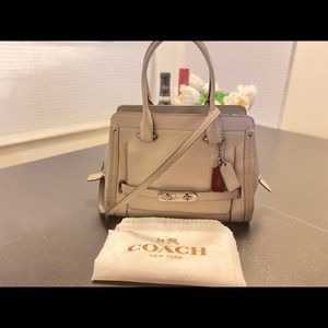 Leather Grey Coach purse
